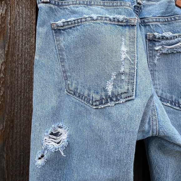 MOUSSY VINTAGE BRANFORD WOMEN’S JEANS SIZE 27 TAPERED LIGHT WASH 100% COTTON - Picture 6 of 9